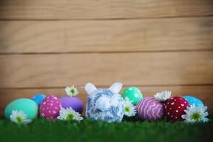 gemalter bunter Ostereihintergrund - Ostern-Feiertagsfeier-Hintergrundkonzept foto