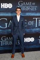 los angeles, 10. april - isaac hempstead wright bei der premiere von game of thrones staffel 6 im tcl chinese theater imax am 10. april 2016 in los angeles, ca foto