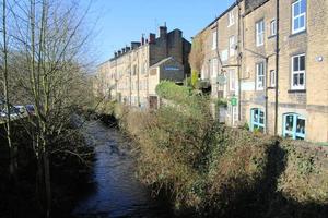 ein blick auf die stadt holmfirth in south yorkshire foto