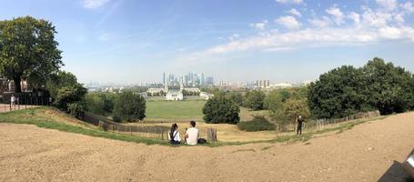 greenwich in london in großbritannien im september 2020. ein blick auf greenwich vom observatorium foto