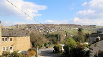 ein blick auf die stadt haworth in yorkshire foto