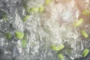 Plastikflaschen recyceln Hintergrundkonzept foto