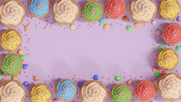 Geburtstag Cupcake Hintergrund foto