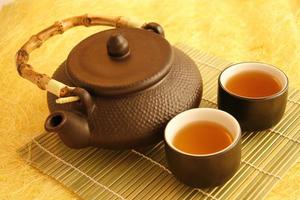 chinesische Teekanne mit Tassen foto
