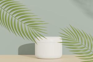 3d-rendering von leeren kosmetik-hautpflegeprodukten oder verpackungen für mock-up. Schönheitsseife und Spa-Konzept. Lotion Öl Feuchtigkeit für die Gesundheit der Haut. Premium- und Luxusdesign für Branding. foto