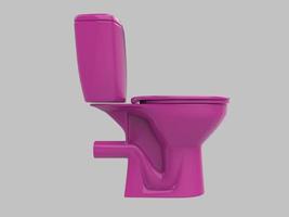 Toilettenschrank Badezimmer WC Wasser rosa 3D-Darstellung foto