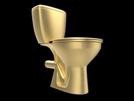 goldene wc toilettentoilette 3d illustration foto