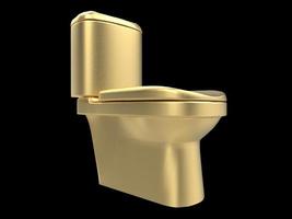 gold toilette wc 3d illustration foto