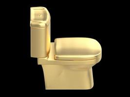gold toilette wc 3d illustration foto