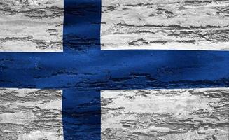 Finnland-Flagge - realistische wehende Stoffflagge foto