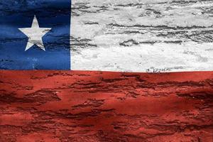 Chile-Flagge - realistische wehende Stoffflagge foto