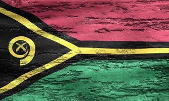 3D-Darstellung einer Vanuatu-Flagge - realistische wehende Stoffflagge foto