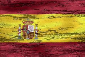 spanien flagge - realistische wehende stoffflagge foto