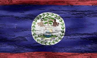 belize-flagge - realistische wehende stoffflagge foto