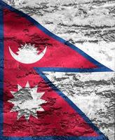 3D-Darstellung einer Nepal-Flagge - realistische wehende Stoffflagge foto