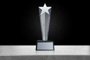 sternförmiges Award-Design und leere Award-Vorlage foto