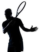 Mann Tennisspieler Vorhand foto