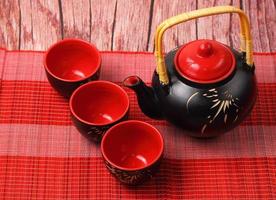 asiatisches Teeservice foto