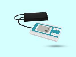 Blutdruckmessgerät auf weißem Hintergrund. medizinisches elektronisches Tonometer. automatisches blutdruckmessgerät. 3D-Darstellung. foto