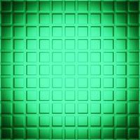 3D-Darstellung verschiedener Reihen grüner Quadrate. Würfelsatz. Geometrie-Hintergrund foto