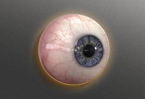 3D-Darstellung des menschlichen Auges. 3D-Kunst foto