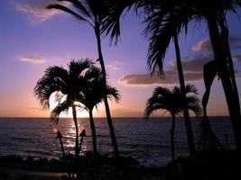 Hawaii Tiki Fackel Sonnenuntergang, Maui
