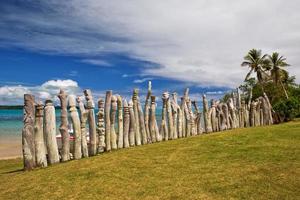 Denkmal für Missionare auf einer abgelegenen Pazifikinsel foto