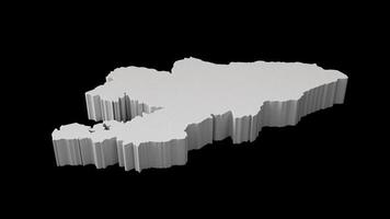 Kirgisistan 3D-Karte auf schwarzem Hintergrund 3D-Darstellung foto