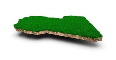 mali karte boden land geologie querschnitt mit grünem gras und felsen bodentextur 3d illustration foto