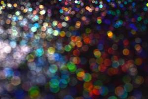 bokeh glitzer bunt verschwommener abstrakter hintergrund für geburtstag, jahrestag, hochzeit, silvester oder weihnachten foto