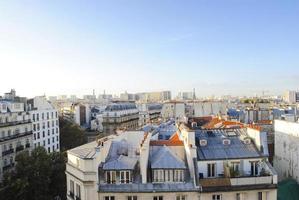 Skyline von Paris mit Dächern foto