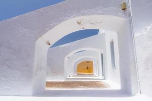 Gebäudedetails in Santorini, Griechenland foto
