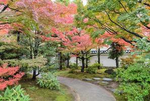 kokoen, traditioneller japanischer garten während der herbstsaison in himeji, japan foto