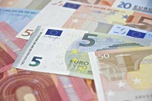 Geld - Euro-Banknoten - Währung der Europäischen Union foto