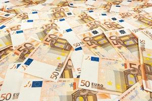 Papiergeld Euro. Hintergrund der Banknoten foto
