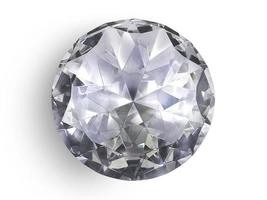 Blendender Diamant auf weißem Hintergrund foto