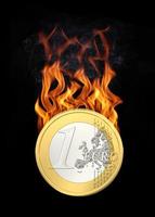 brennendes Euro-Werbebild foto