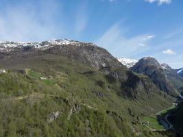 Das Dorf Flam in Norwegen foto