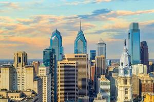 philadelphia skyline der innenstadt, stadtbild in pennsylvania foto