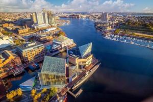 Skyline der Innenstadt von Baltimore, Stadtbild in Maryland, USA foto