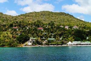 die berühmte marigot bay in saint lucia foto