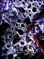 Wasserblasen hautnah abstrakte Hintergrundtröpfchen hochwertige Drucke foto