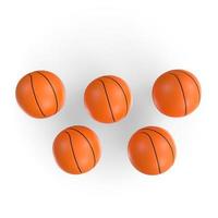 Basketballball getrennt auf Weiß foto