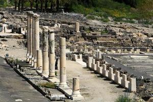 Bei Shean. Ruinen einer antiken römischen Stadt in Israel. foto