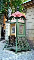 Antikes öffentliches Telefon in Stockholm, Schweden foto