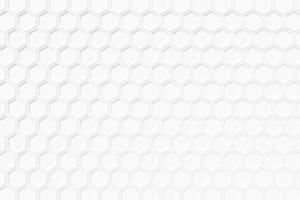 3D-Darstellung einer weißen Wabe. Muster aus einfachen geometrischen sechseckigen Formen, Mosaikhintergrund. foto