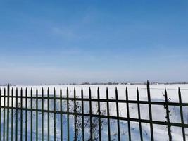 frühling im pawlowsky-park weißer schnee und kalte bäume foto