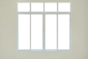 moderner Fensterrahmen isoliert auf weißem Hintergrund foto