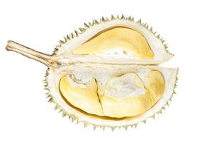 durian lokalisiert auf weiß foto