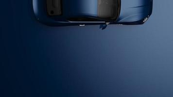auto blau. 3D-Darstellung von Fahrzeugfragmenten auf blauem Hintergrund. foto